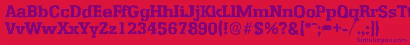 EnschedeantiqueXboldRegular Font – Purple Fonts on Red Background
