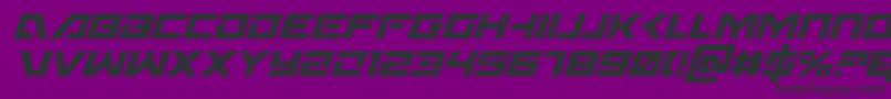 Wildcard31condital Font – Black Fonts on Purple Background