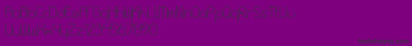 RoundyFontV1-fontti – mustat fontit violetilla taustalla