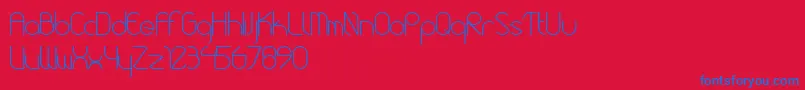 RoundyFontV1 Font – Blue Fonts on Red Background