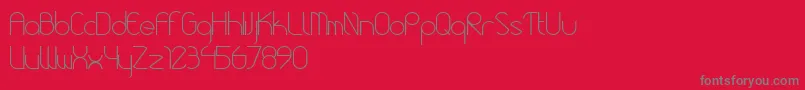 RoundyFontV1 Font – Gray Fonts on Red Background