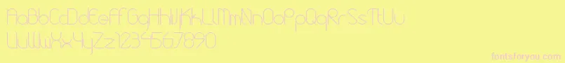 RoundyFontV1 Font – Pink Fonts on Yellow Background