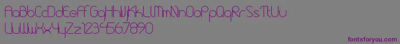 RoundyFontV1 Font – Purple Fonts on Gray Background