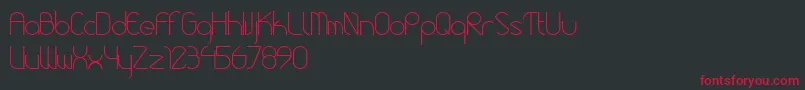 RoundyFontV1 Font – Red Fonts on Black Background