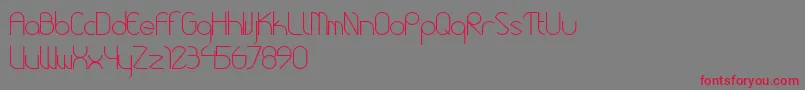 RoundyFontV1 Font – Red Fonts on Gray Background