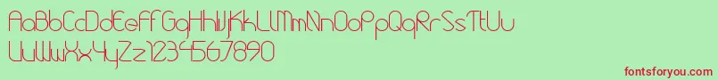 RoundyFontV1 Font – Red Fonts on Green Background