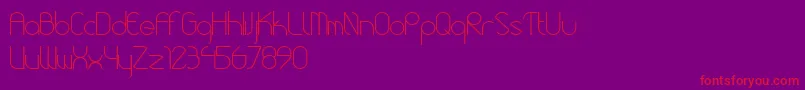 RoundyFontV1 Font – Red Fonts on Purple Background