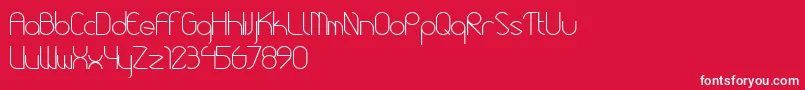 RoundyFontV1 Font – White Fonts on Red Background