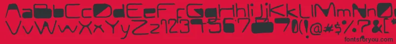 ModernCurve Font – Black Fonts on Red Background