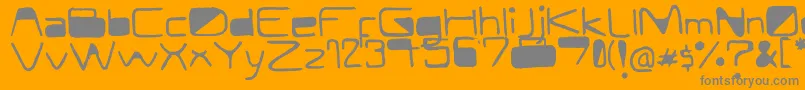 ModernCurve Font – Gray Fonts on Orange Background