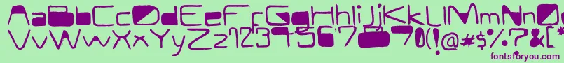 ModernCurve Font – Purple Fonts on Green Background