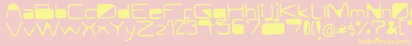 Шрифт ModernCurve – жёлтые шрифты на розовом фоне