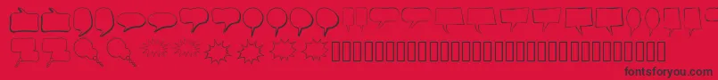 AlinSpeechBubbles Font – Black Fonts on Red Background