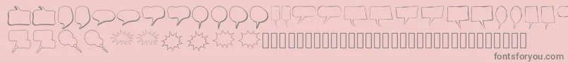 AlinSpeechBubbles Font – Gray Fonts on Pink Background