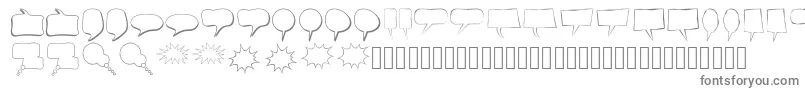 Czcionka AlinSpeechBubbles – szare czcionki