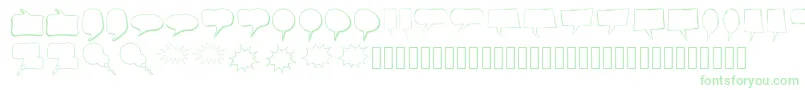 AlinSpeechBubbles Font – Green Fonts on White Background