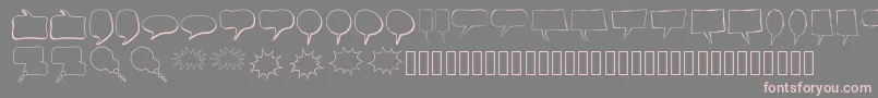 Шрифт AlinSpeechBubbles – розовые шрифты на сером фоне