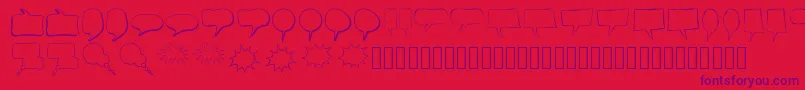 AlinSpeechBubbles Font – Purple Fonts on Red Background