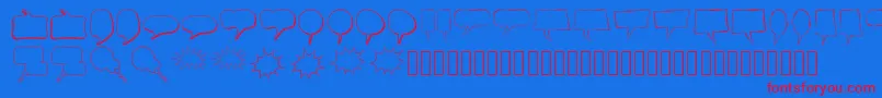 AlinSpeechBubbles Font – Red Fonts on Blue Background