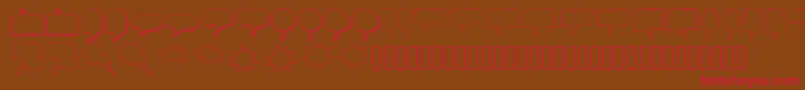 AlinSpeechBubbles Font – Red Fonts on Brown Background