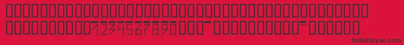 Zipcode Font – Black Fonts on Red Background