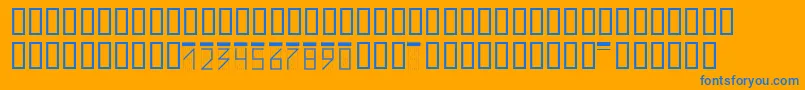 Fonte Zipcode – fontes azuis em um fundo laranja