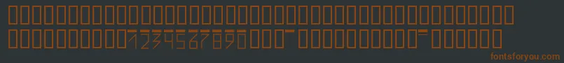 Zipcode-fontti – ruskeat fontit mustalla taustalla