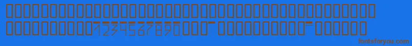 Zipcode Font – Brown Fonts on Blue Background
