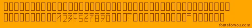 Zipcode Font – Brown Fonts on Orange Background