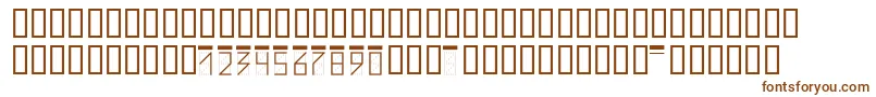 フォントZipcode – 白い背景に茶色のフォント