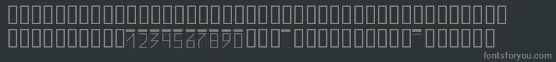 フォントZipcode – 黒い背景に灰色の文字