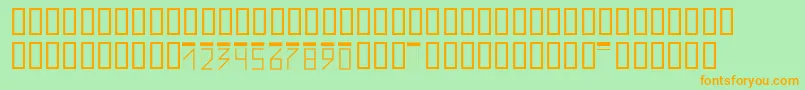 Шрифт Zipcode – оранжевые шрифты на зелёном фоне