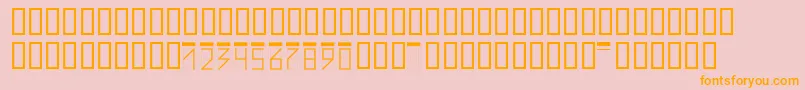 Zipcode Font – Orange Fonts on Pink Background