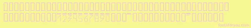 フォントZipcode – ピンクのフォント、黄色の背景