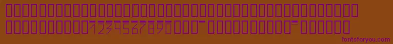 Zipcode Font – Purple Fonts on Brown Background