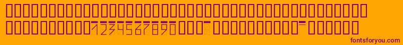 フォントZipcode – オレンジの背景に紫のフォント