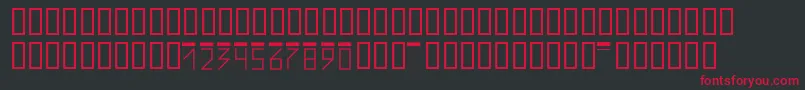 Шрифт Zipcode – красные шрифты на чёрном фоне