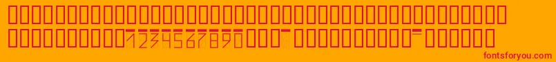 Zipcode Font – Red Fonts on Orange Background