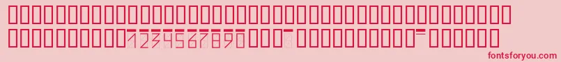 Zipcode-Schriftart – Rote Schriften auf rosa Hintergrund