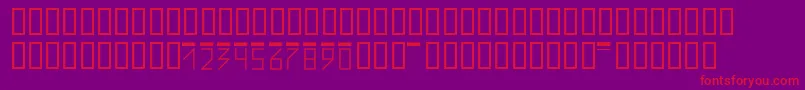 Zipcode Font – Red Fonts on Purple Background