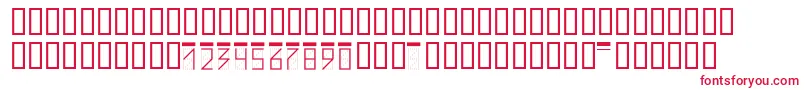 Zipcode Font – Red Fonts on White Background