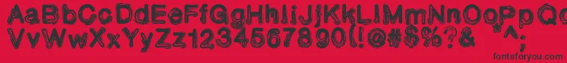 TonerIncident Font – Black Fonts on Red Background