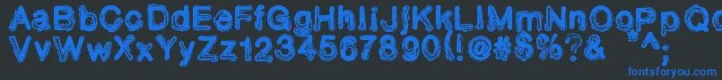 TonerIncident Font – Blue Fonts on Black Background