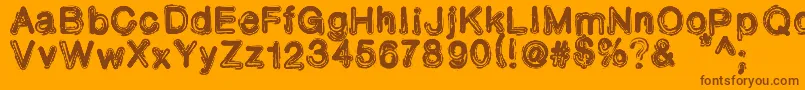 TonerIncident Font – Brown Fonts on Orange Background