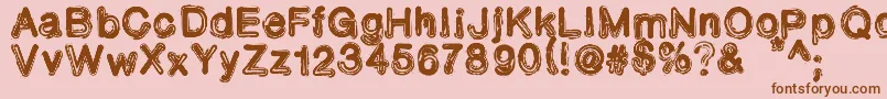 TonerIncident Font – Brown Fonts on Pink Background