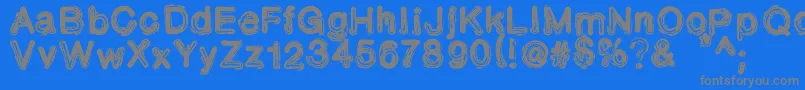 TonerIncident Font – Gray Fonts on Blue Background