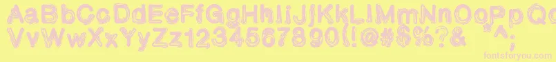 TonerIncident Font – Pink Fonts on Yellow Background