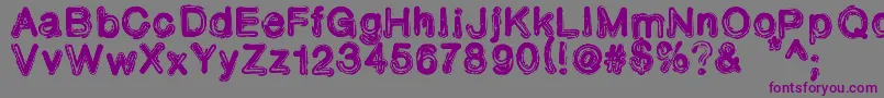 TonerIncident Font – Purple Fonts on Gray Background