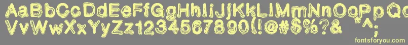 TonerIncident Font – Yellow Fonts on Gray Background