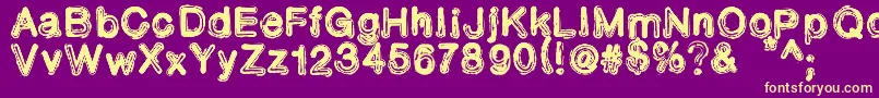 TonerIncident Font – Yellow Fonts on Purple Background